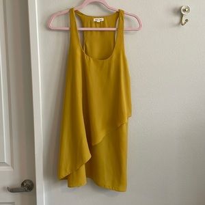 Gold Silence & Noise (Urban Outfitters) Asymmetric EUC Size Small Shift Dress